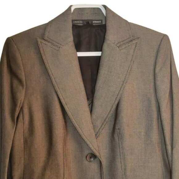 Linda Allard Ellen Tracy Cotton and silk blazer jacket Nice structure - Picture 3 of 6